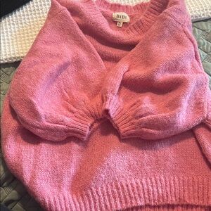 XL NWOT BiBi Soft Pink Cowl Neck Sweater